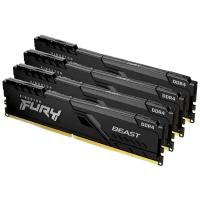 Оперативная память Kingston DDR4 32Gb (4x8Gb) 3200 MHz pc-25600 FURY Beast Black (KF432C16BBK4/32)