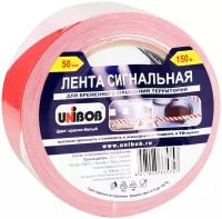 Лента сигнальная UNIBOB 50мм х 150м, красно-белая