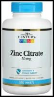 21ST CENTURY Zinc Citrate 50 мг 360 таблеток