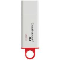 Флеш-диск 32 GB KINGSTON DataTraveler G4 USB 3.0, белый/ красный, DTIG4/ 32GB