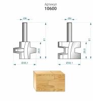 Набор фрез пазо-шиповых (ф38,1х28,6мм хв 8мм 2шт) по дереву Энкор (10600)