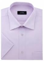 Рубашка мужская короткий рукав CASINO c700/0/053, Прямой силуэт / Сlassic fit, цвет Сиреневый, рост 174-184, размер ворота 39