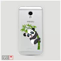 Силиконовый чехол "Панда на бамбуке" на Meizu M5S / Мейзу М5S