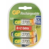 Аккумулятор GP Rechargeable 2700AAHC AA NiMH 2700mAh, 6 шт