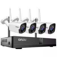 Комплект Ginzzu WiFi HK-8401W,8ch, 3Mp, HDMI, 4улич кам 3.0Mp, IR30м