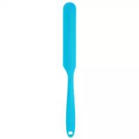 Силиконовая кулинарная лопатка - нож, 30х3 см, голубой