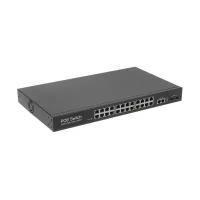 POE-коммутатор 24-канальный, гигабитный, 2xRJ45+2xSFP UPLINK, POE-A, 400Вт | ORIENT SWP-7524POE/2P/2SFP PS GE