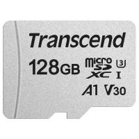 Флеш карта microSD 128GB Transcend microSDXC Class 10 UHS-I U3, V30, A1, (SD адаптер), TLC