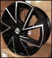 Диск колесный Carwel Тоджа 1714 7xR17 5x112 ET40 ЦО57.1 черный глянцевый с полированной лицевой частью 097785