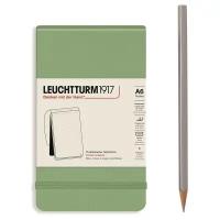 Блокнот в точку Leuchtturm Reporter Notepad Pocket 188 стр твердая обложка пастельный зеленый