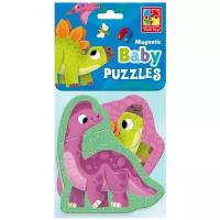 Мягкие магнитные пазлы Vladi Toys Baby puzzle "Динозаврики" 2 картинки, 7 эл., VT3208-21