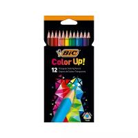 Карандаши цветные 12 цветов BIC "Color UP", пластиковые, трехгранные, 9505271