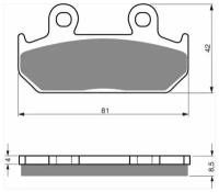 Колодки тормозные дисковые GOLDfren 025 S3 кросс SBS 593, EBC FA 121, Ferodo FDB 462, TRW MCB562