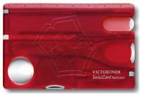 Швейцарская карта Victorinox SwissCard Nailcare 0.7240.T красный полупрозрачный коробка подарочная