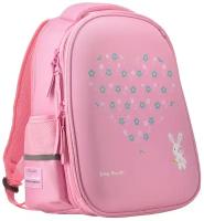 Рюкзак школьный BrunoVisconti с эргономичной спинкой "зефирный зайка", светло-розовый
