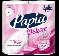 Туалетная бумага PAPIA DELUXE Парадизо Фиори 4 слоя 4 рулона