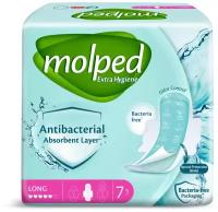 Прокладки женские антибактериальные MOLPED ANTIBACTERIAL удлиненные / длинные, 7шт