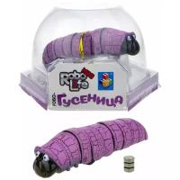 Интерактивная игрушка 1Toy Робо-Гусеница, сиреневая, 3хAG13, входят в комплект, 13,5х12х9 см (Т18758)