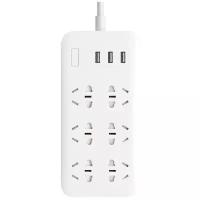 Удлинитель Xiaomi Mi Power Strip 6 CXB6-1QM NRB4025CN, 6 розеток, с/з, 10А / 2500 Вт 6 3 1.8 м 1 м² 185.5 мм 88.3 мм 27 мм белый