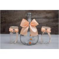 Свадебный набор для песочной церемонии "Капля" в персиковом цвете / Набор для свадебного конкурса