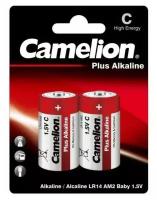 Батарейка щелочная Camelion LR14/2BL Plus Alkaline 2 штуки