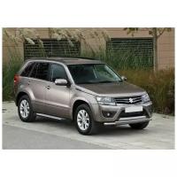 Пороги алюминиевые с площадкой "BMW-style D" (арт. D173AL.5502.2) SUZUKI Grand Vitara, 5D 2005-2008-2012-2016