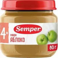 Пюре Semper Яблоко, с 4 месяцев, 80 г