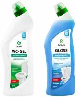 Grass набор гель для чистки сантехники WC-gel + чистящий гель для ванны и туалета Gloss breeze