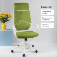 Компьютерное, офисное кресло IQ, зеленое / белый корпус