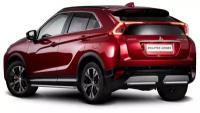 Защита заднего бампера d42 Rival для Mitsubishi Eclipse Cross I 2018-н. в, нерж. сталь, 2 части, R.4014.009