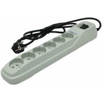 Сетевой фильтр Pilot L GP 6 розеток (5 евро + 1GP) 7 м/ Surge protector Pilot L GP 6 outlets (5 EUR + 1GP) 7 m white