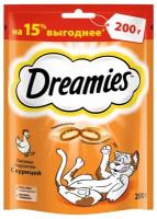 Лакомство Dreamies подушечки для кошек, c курицей, 200 г