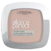 L'Oreal Пудра компактная "Alliance Perfect, Совершенное слияние", выравнивающая и увлажняющая, оттенок N4, Бежевый, 9 г