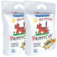 PRETTY CAT WOOD GRANULES наполнитель древесный для туалета кошек (12 + 12 л)