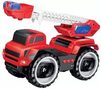 Инерционная игрушка Handers "Большие колёса: Пожарная автолестница" (22 см, свет, звук, подвиж. дет.)