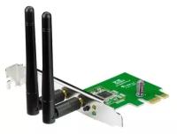 Сетевой адаптер WiFi Asus PCE-N15 N300 PCI Express (ант. внеш. съем) 2ант