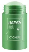 Маска для лица от черных точек очищающая глиняная O'CHEAL Green Mask Stick / Маски для лица / Глина для лица / Пилинг, сужение пор на лице / Косметика