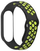 Aксессуар Ремешок DF для Xiaomi Mi Band 3/4 Black-Green xiSportband-02