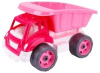 Машинка самосвал игрушка большой 31 см розовый для девочек технок / машинка грузовик игрушка большой / детские игрушки для песочницы / игрушки для девочек 1 год