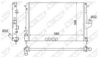 SAT SAT Радиатор RENAULT DUSTER 10-LOGAN 08-LADA LARGUS 12- (с кондиционером) SAT SGRN0002082