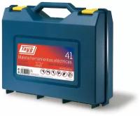 Чемодан для электроинструмента TAYG, №41 с футляром, синий/красный, 385х330х130 мм