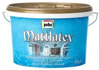 Краска интерьерная влагостойкая белая JOBI MATTLATEX 2,5 л
