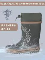 Сапоги резиновые NIKASTYLE 16м15424, хаки, 35