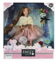 Кукла ABtoys Emily Розовая серия с букетом и аксессуарами, 30см WJ-12655