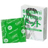 Презервативы с точечной текстурой и с линиями Sagami Xtreme Type E - 3 шт