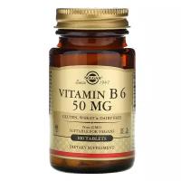 Таблетки SOLGAR Vitamin B6, 50 мг, 100 шт