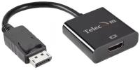 Переходник/адаптер Telecom DisplayPort (m) - HDMI (f) (TA555), 0.15 м, черный