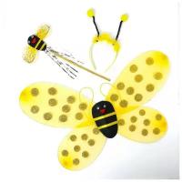 Карнавальный набор "Пчелка" 3 предмета: ободок, крылья, жезл