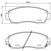 Колодки Nisshinbo NP8011 (M36T6GN3501080/45022T0AA01)