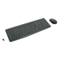 Комплект клавиатура + мышь Logitech MK235 Wireless Keyboard and Mouse, серый, только английская